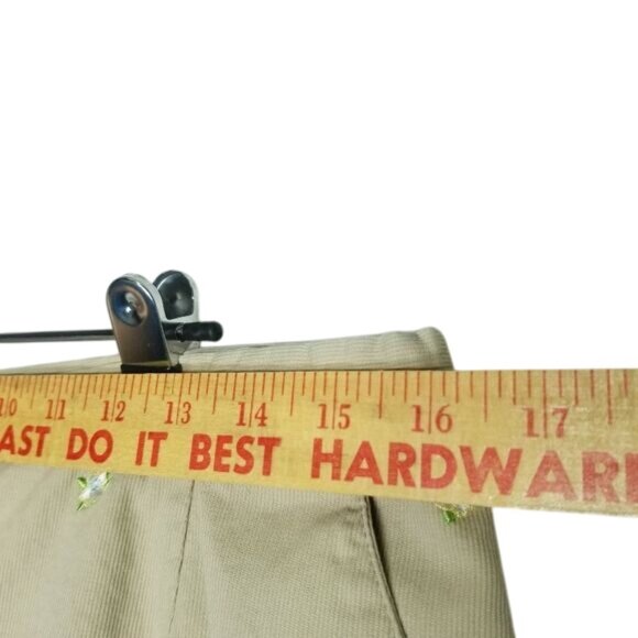 Lizgolf Beige Cotton Skirt Shorts Skorts‎ Embroidered Floral Golf Size 12 - Picture 7 of 11